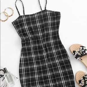 Plaid Cami Bodycon Dress